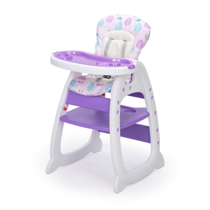 Multipurpose Adjustable Highchair,Children's dining chair for Baby Toddler Dinning Table with Feeding Tray and 5-Point Safety Buckle XH - Image 3