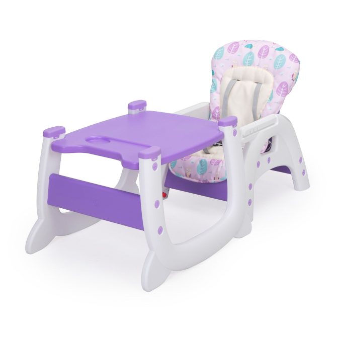 Multipurpose Adjustable Highchair,Children's dining chair for Baby Toddler Dinning Table with Feeding Tray and 5-Point Safety Buckle XH - Image 8