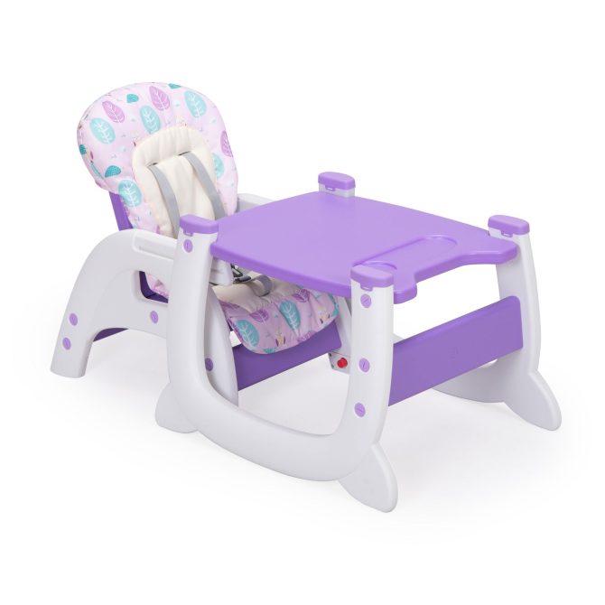 Multipurpose Adjustable Highchair,Children's dining chair for Baby Toddler Dinning Table with Feeding Tray and 5-Point Safety Buckle XH - Image 9