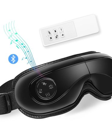 VEVOR Eye Massager with Heat & Remote Eye Care Device 5 Modes Bluetooth Music