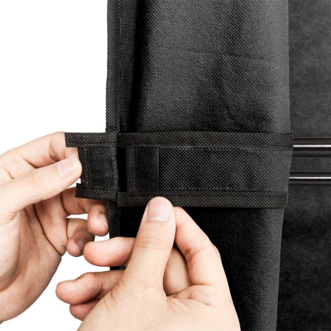 71" Portable Closet Wardrobe Clothes Rack Storage Organizer with Shelf Black - Image 16