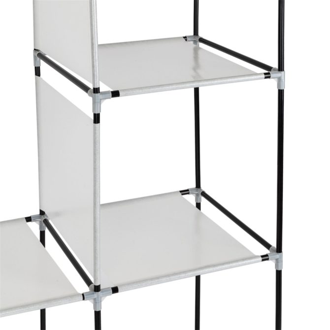 71" Portable Closet Wardrobe Clothes Rack Storage Organizer with Shelf Black - Image 8
