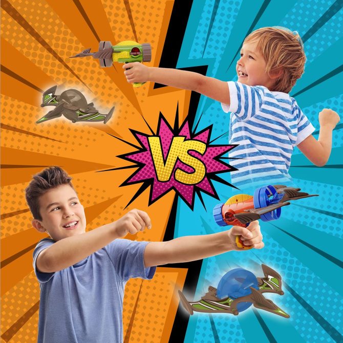 Rocket Launcher Airplane Toy with 4 Dinosaur Targets 2 Foam Pterosaur Shooting Games for Outdoor Kids Toys 5 6 7 8 Year Old Boy Catapult Plane Toy Christmas Easter Gift - Image 6