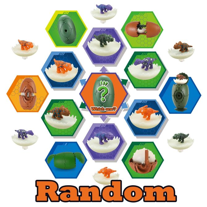 Light Up Dinosaur Egg spinning Toys Dino Eggs Battle Top Toys Games of Christmas Easter Gift for 3-9 Year Old Boy - Image 2