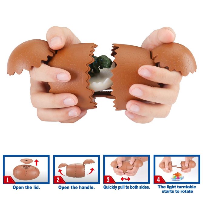 Light Up Dinosaur Egg spinning Toys Dino Eggs Battle Top Toys Games of Christmas Easter Gift for 3-9 Year Old Boy - Image 3