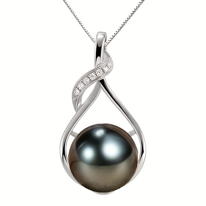 Lxalry Women's Handmade Tahitian-Black Pearl Necklace is the perfect gift for women for birthday, anniversary, Christmas gifts Wife--gift for wife Wedding birthday, anniversary jewelry-mom, girlfriend - Image 2