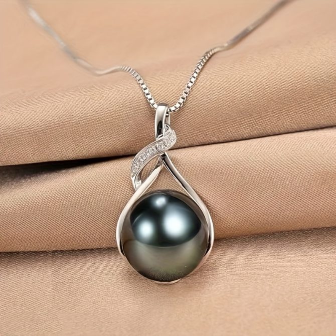 Lxalry Women's Handmade Tahitian-Black Pearl Necklace is the perfect gift for women for birthday, anniversary, Christmas gifts Wife--gift for wife Wedding birthday, anniversary jewelry-mom, girlfriend - Image 4
