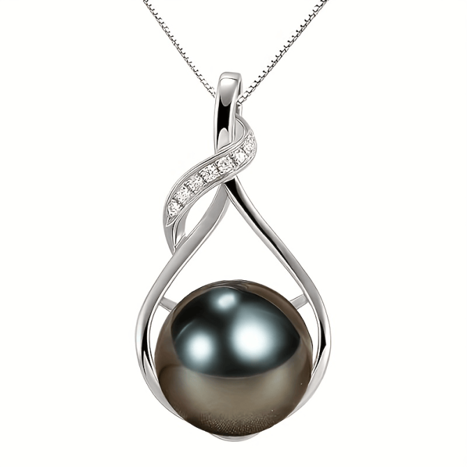 Lxalry Women's Handmade Tahitian-Black Pearl Necklace is the perfect gift for women for birthday, anniversary, Christmas gifts Wife--gift for wife Wedding birthday, anniversary jewelry-mom, girlfriend - Image 9