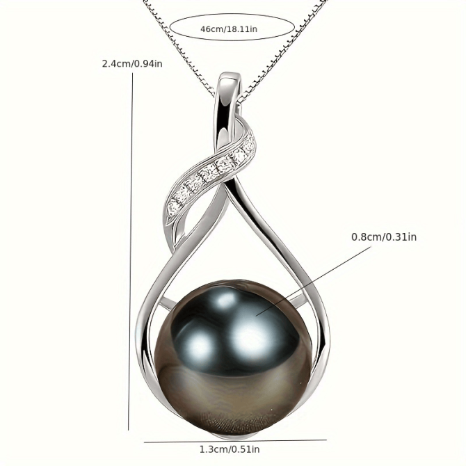 Lxalry Women's Handmade Tahitian-Black Pearl Necklace is the perfect gift for women for birthday, anniversary, Christmas gifts Wife--gift for wife Wedding birthday, anniversary jewelry-mom, girlfriend - Image 5