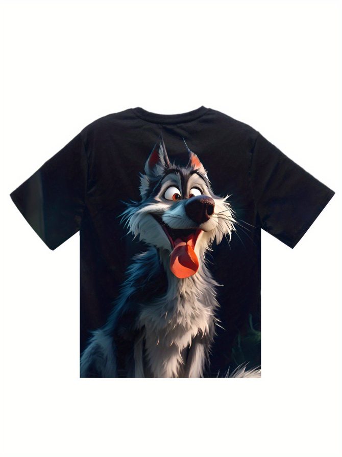 Men's 3D Wolf Print T-shirt - Casual Round Neck, Short Sleeved, Breathable Polyester - Perfect For Summer Outdoor And Casual Wear - Image 12
