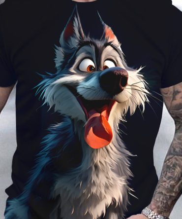 Men's 3D Wolf Print T-shirt - Casual Round Neck, Short Sleeved, Breathable Polyester - Perfect For Summer Outdoor And Casual Wear