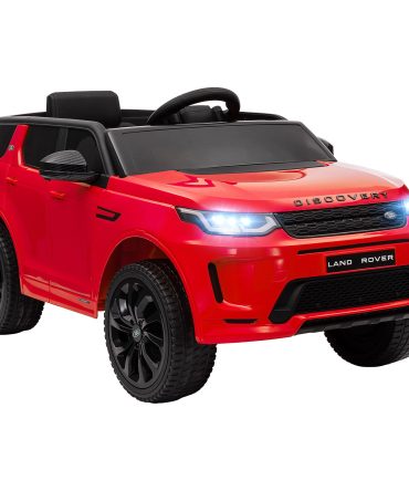 Qaba Land Rover Discovery Sport Licensed 12V Kids Ride on Car, Battery Powered Kids Electric Car with Remote Control, Soft Start, LED Lights, Music Horn, 3 Speeds, Red