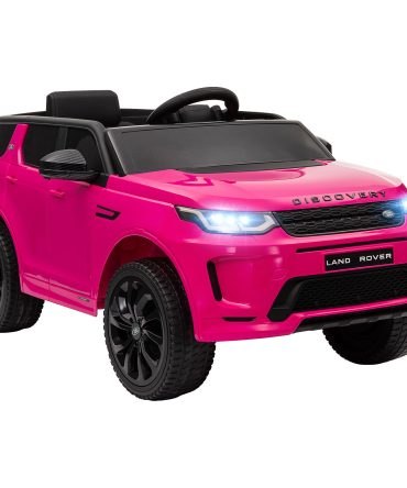 Qaba Land Rover Discovery Sport Licensed 12V Kids Ride on Car, Battery Powered Kids Electric Car with Remote Control, Soft Start, LED Lights, Music Horn, 3 Speeds, Pink