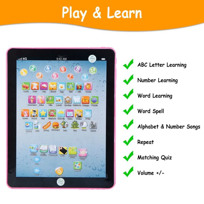 Baby Learning Tablet Educational Mini Pads Toys Touch Learn Toddler Tablet For ABC Numbers Words Gift - Image 11