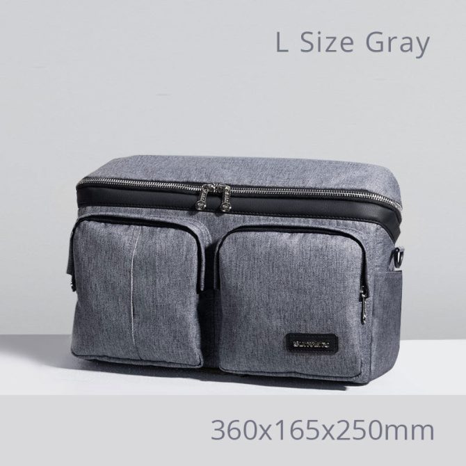 SUNVENO Universal Stroller Organizer Super Large Capacity, 2-in-1 Baby Stroller Organizer Waterproof Insulated Cup Holder Inside, Shoulder Bag & Strolller Storage Bag with 10 Pocket Including, Gray - Image 5