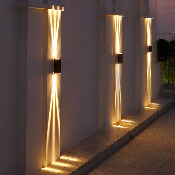 LED Waterproof Outdoor 3 Beams Wall Light, Outdoor Landscape Lights, Garden Patio Back Yard Front Door Wall Lamp - Image 3