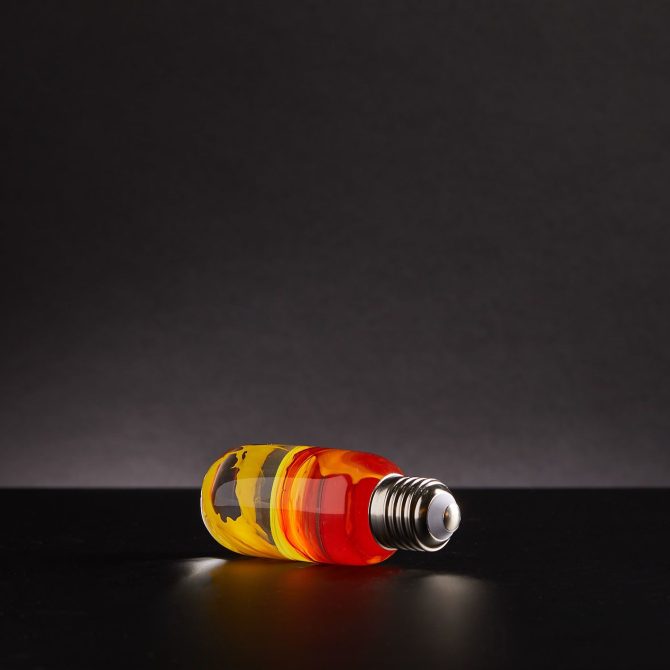 EP LIGHT FLAME LED Bulb Table Lamp, Vintage Style Wooden Table Lamp For Livingroom Bedroom - Image 4