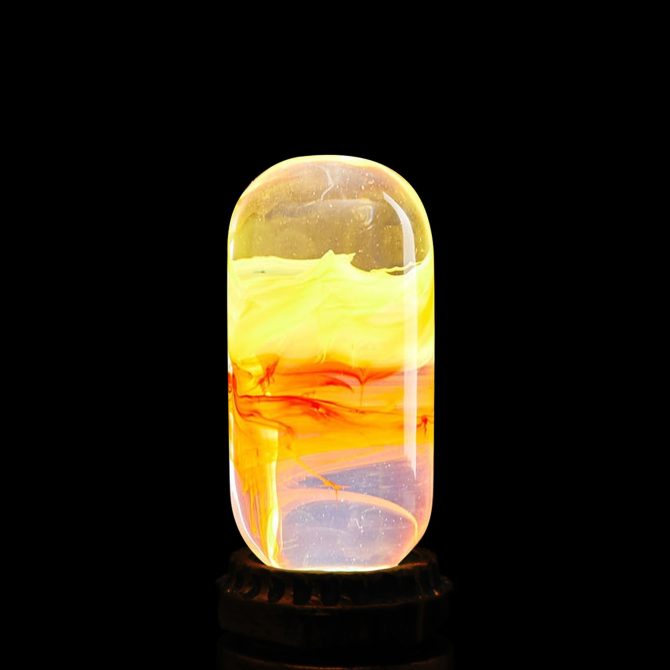 EP LIGHT FLAME LED Bulb Table Lamp, Vintage Style Wooden Table Lamp For Livingroom Bedroom - Image 7