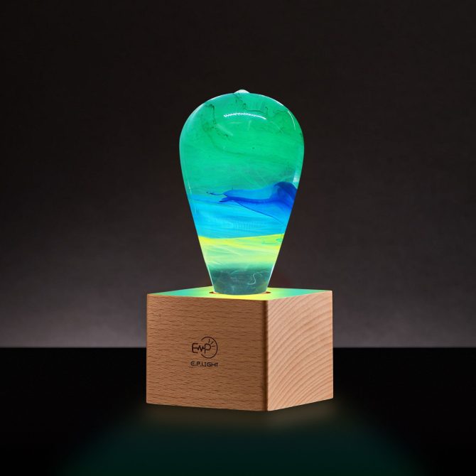 EP LIGHT Resin Wood Table Lamp, Ambient Night Lights, Birthday Gifts, Creative Lighting - Image 2