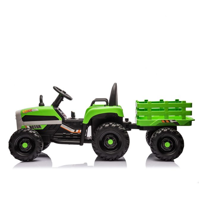 Ride on Tractor with Trailer,24V Battery Powered Electric Tractor Toy, 200w*2motor 1.86-4.97MPH/Remote Control,electric car for kids,Three speed adjustable,USB,MP3 ,Bluetooth,LED light, safety belt. - Image 11