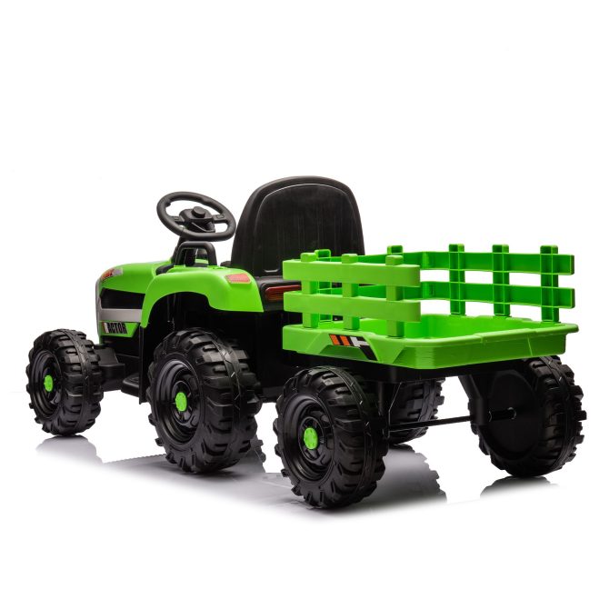 Ride on Tractor with Trailer,24V Battery Powered Electric Tractor Toy, 200w*2motor 1.86-4.97MPH/Remote Control,electric car for kids,Three speed adjustable,USB,MP3 ,Bluetooth,LED light, safety belt. - Image 12
