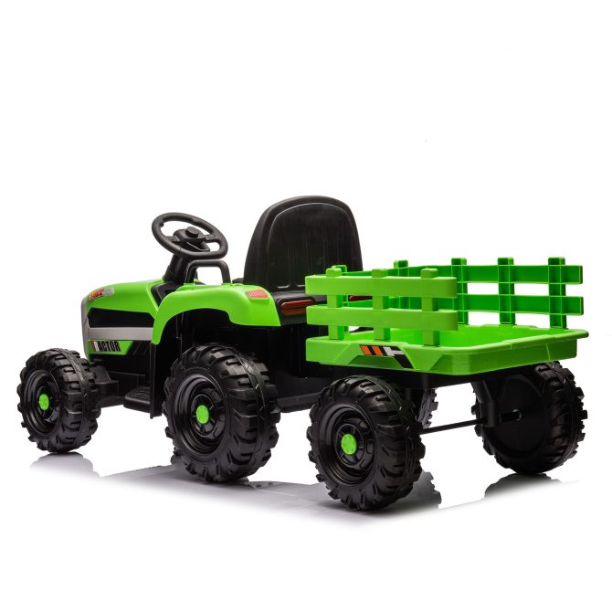 Ride on Tractor with Trailer,24V Battery Powered Electric Tractor Toy, 200w*2motor 1.86-4.97MPH/Remote Control,electric car for kids,Three speed adjustable,USB,MP3 ,Bluetooth,LED light, safety belt. - Image 13