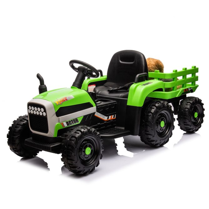 Ride on Tractor with Trailer,24V Battery Powered Electric Tractor Toy, 200w*2motor 1.86-4.97MPH/Remote Control,electric car for kids,Three speed adjustable,USB,MP3 ,Bluetooth,LED light, safety belt. - Image 16