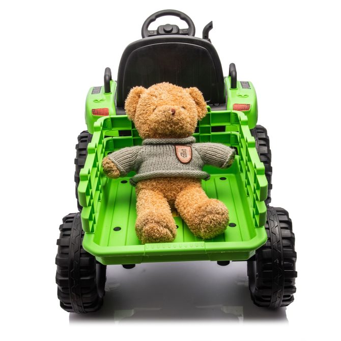 Ride on Tractor with Trailer,24V Battery Powered Electric Tractor Toy, 200w*2motor 1.86-4.97MPH/Remote Control,electric car for kids,Three speed adjustable,USB,MP3 ,Bluetooth,LED light, safety belt. - Image 17