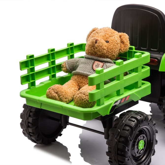 Ride on Tractor with Trailer,24V Battery Powered Electric Tractor Toy, 200w*2motor 1.86-4.97MPH/Remote Control,electric car for kids,Three speed adjustable,USB,MP3 ,Bluetooth,LED light, safety belt. - Image 19