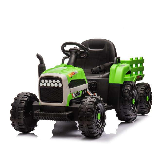 Ride on Tractor with Trailer,24V Battery Powered Electric Tractor Toy, 200w*2motor 1.86-4.97MPH/Remote Control,electric car for kids,Three speed adjustable,USB,MP3 ,Bluetooth,LED light, safety belt. - Image 5