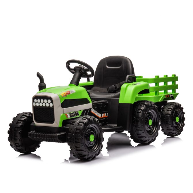 Ride on Tractor with Trailer,24V Battery Powered Electric Tractor Toy, 200w*2motor 1.86-4.97MPH/Remote Control,electric car for kids,Three speed adjustable,USB,MP3 ,Bluetooth,LED light, safety belt. - Image 6
