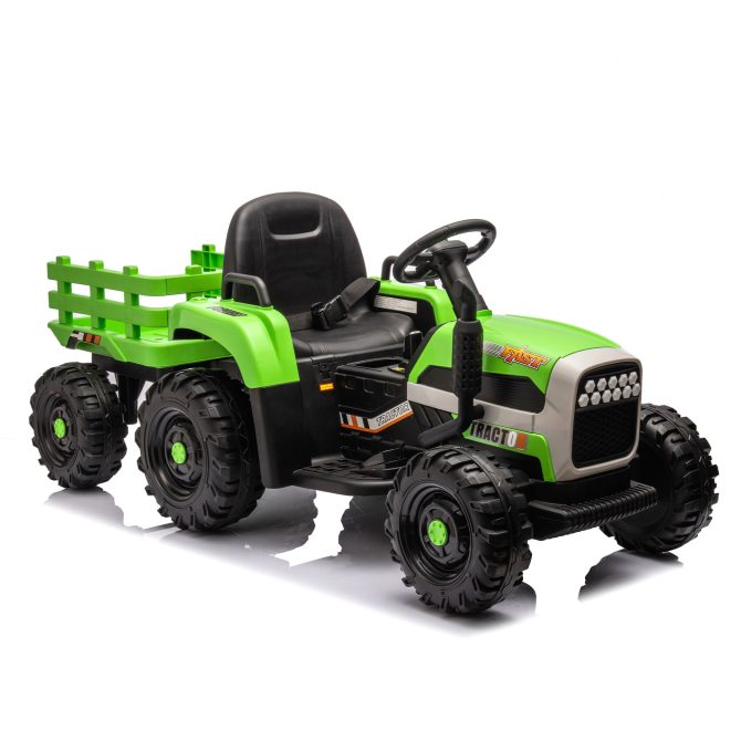 Ride on Tractor with Trailer,24V Battery Powered Electric Tractor Toy, 200w*2motor 1.86-4.97MPH/Remote Control,electric car for kids,Three speed adjustable,USB,MP3 ,Bluetooth,LED light, safety belt. - Image 8