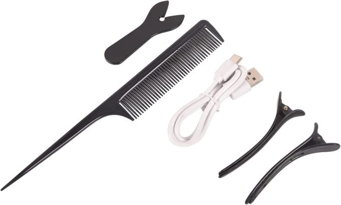 Cordless Auto Rotating Hair Curler Hair Waver Curling Iron Styling Tool Purple - Image 7
