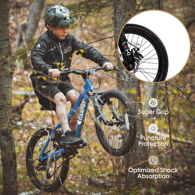 S20101 Ecarpat 20 Inch Kids Bike, Boys Girls Mountain Bike Ages 8-12, 7 Speed Teenager Children Kids' Bicycles, Front Suspension Disc U Brake, 14 Inch Height Steel Frame - Image 8