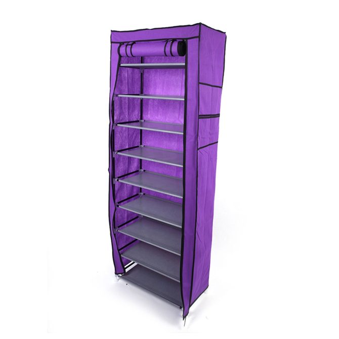 10 Layer 9 Grid Shoe Rack Shelf Storage Closet Organizer Cabinet Multiple Colors - Image 3