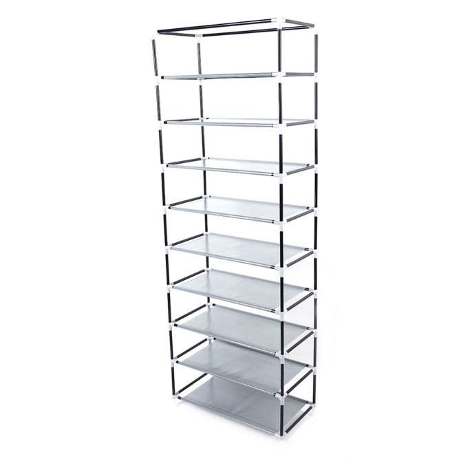 10 Layer 9 Grid Shoe Rack Shelf Storage Closet Organizer Cabinet Multiple Colors - Image 4