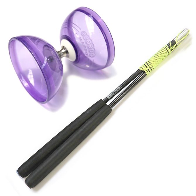 DSJUGGLING Fiberglass Diablo Sticks, Chinese Yoyo Diabolo Handsticks with Pro Slide diabolo String Set - Image 3