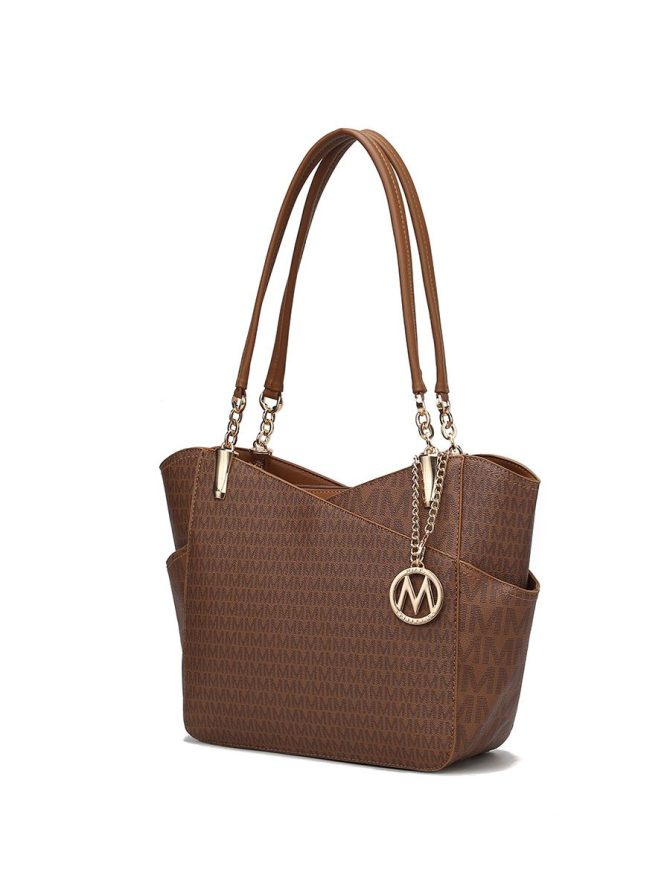 MKF Collection Jules M Logo Printed Vegan Leather Women Tote Bag by Mia k - Image 34