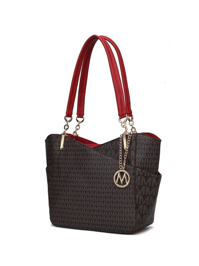 MKF Collection Jules M Logo Printed Vegan Leather Women Tote Bag by Mia k - Image 68