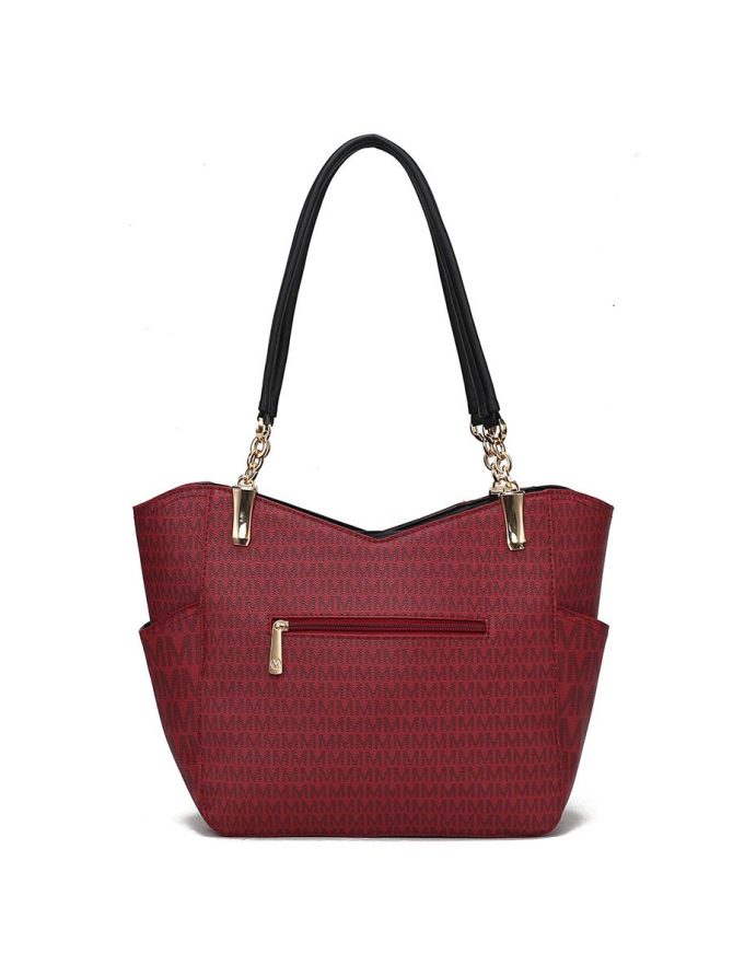 MKF Collection Jules M Logo Printed Vegan Leather Women Tote Bag by Mia k - Image 11