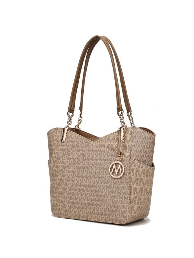 MKF Collection Jules M Logo Printed Vegan Leather Women Tote Bag by Mia k - Image 8