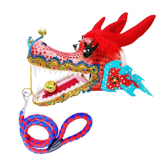 Lightweight Dragon Poi with 3D Dragon Head & Swing Rope Combo for Kids and Beginners, Flowy Dragon Ribbon Streamer Outdoor Fitness Golden Dragon Stage Prop Set - Image 4