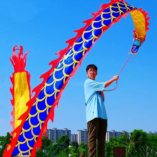 Lightweight Dragon Poi with 3D Dragon Head & Swing Rope Combo for Kids and Beginners, Flowy Dragon Ribbon Streamer Outdoor Fitness Golden Dragon Stage Prop Set - Image 67