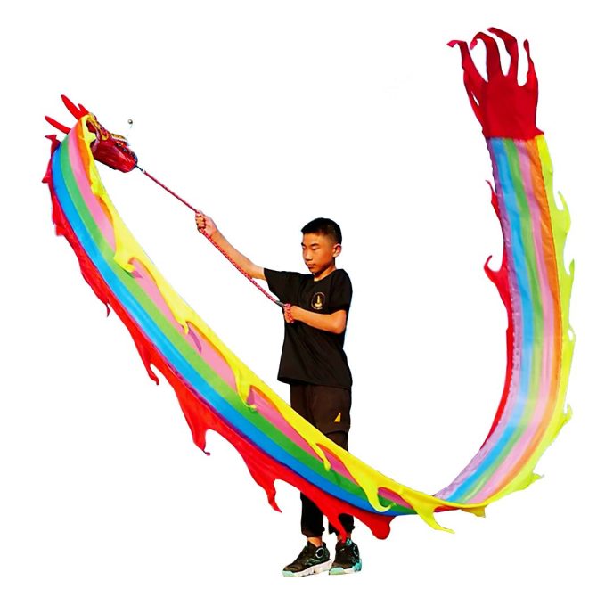 Lightweight Dragon Poi with 3D Dragon Head & Swing Rope Combo for Kids and Beginners, Flowy Dragon Ribbon Streamer Outdoor Fitness Golden Dragon Stage Prop Set - Image 62