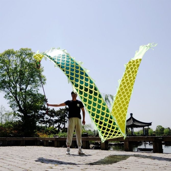Lightweight Dragon Poi with 3D Dragon Head & Swing Rope Combo for Kids and Beginners, Flowy Dragon Ribbon Streamer Outdoor Fitness Golden Dragon Stage Prop Set - Image 57