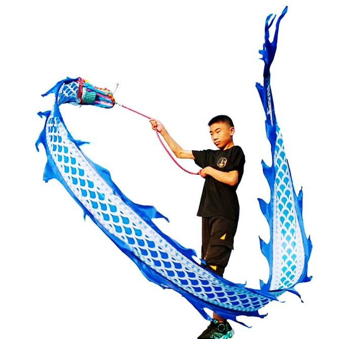 Lightweight Dragon Poi with 3D Dragon Head & Swing Rope Combo for Kids and Beginners, Flowy Dragon Ribbon Streamer Outdoor Fitness Golden Dragon Stage Prop Set - Image 34