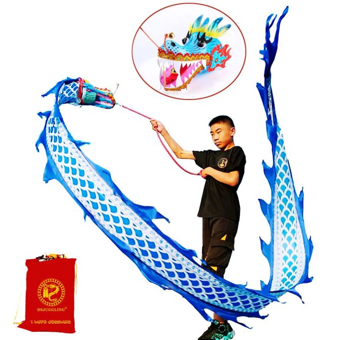 Lightweight Dragon Poi with 3D Dragon Head & Swing Rope Combo for Kids and Beginners, Flowy Dragon Ribbon Streamer Outdoor Fitness Golden Dragon Stage Prop Set - Image 33