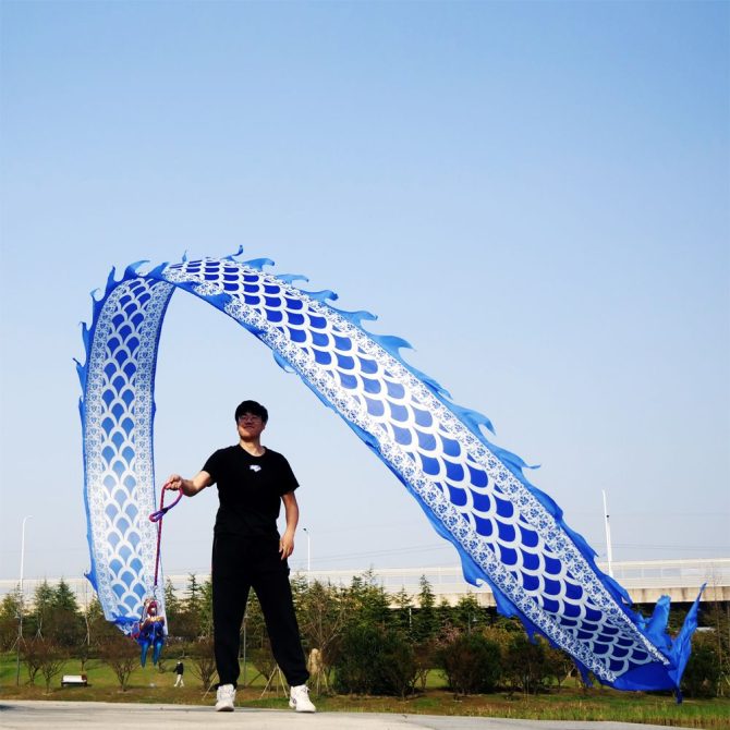 Lightweight Dragon Poi with 3D Dragon Head & Swing Rope Combo for Kids and Beginners, Flowy Dragon Ribbon Streamer Outdoor Fitness Golden Dragon Stage Prop Set - Image 51