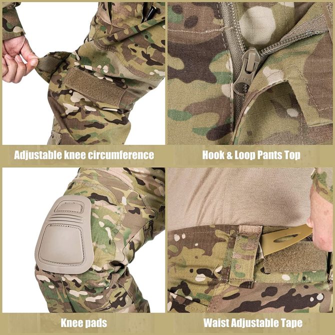 VOTAGOO G3 Combat Pants with Knee Pads Tactical Military Trousers Hunting Multicam Pants for Men Rip-Stop Airsoft Gear - Image 20