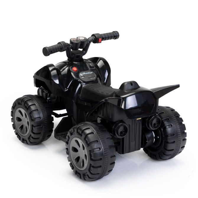 Kids Ride-on ATV, 6V Battery Powered Electric Quad Car with Music, LED Lights and Spray Device, 4 Wheeled Ride-on Toy for Toddlers Age 3-5, Black - Image 7